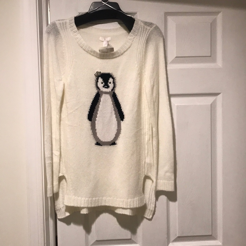 Lauren Conrad penguin sweater sz small